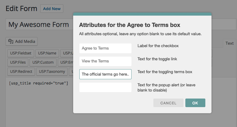 Usp Pro Add An Agree To Terms Box Plugin Planet