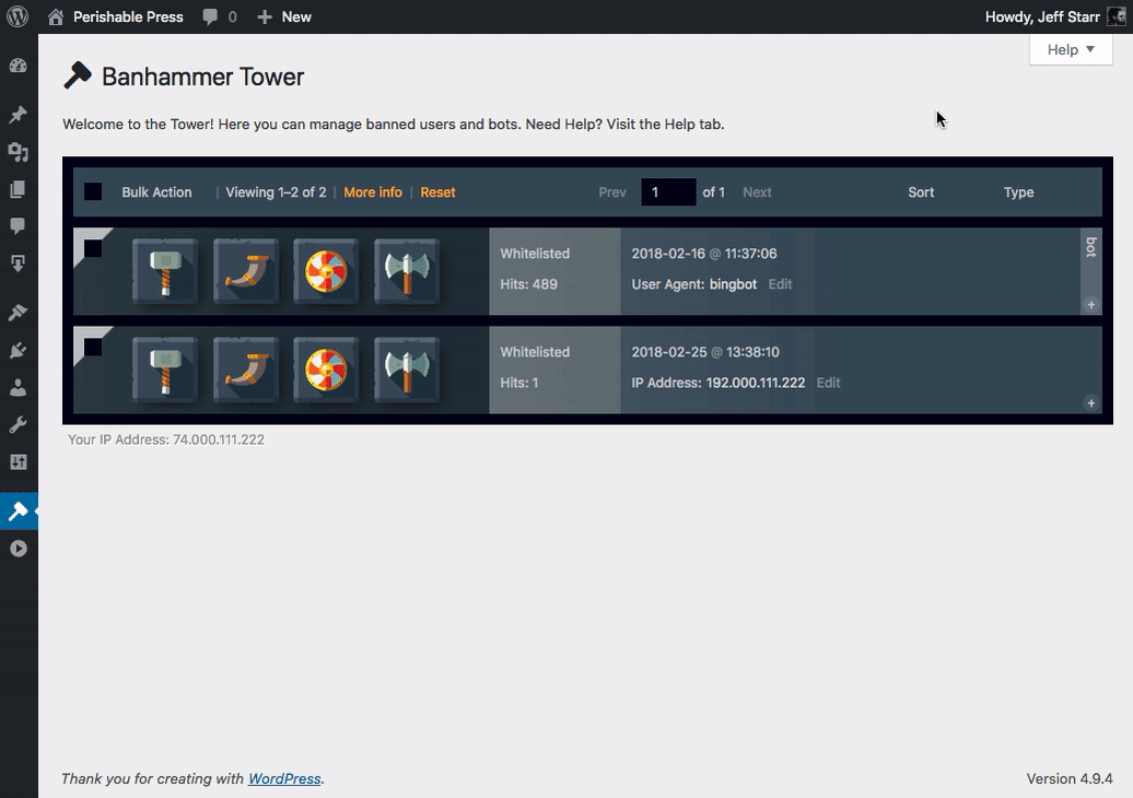 Banhammer Pro - Tower Change Status